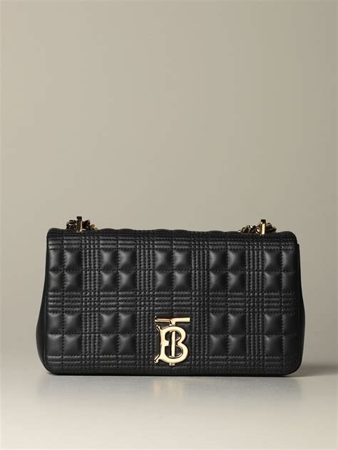 burberry black quilted handbag|burberry black leather shoulder bag.